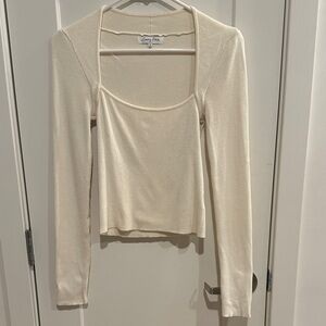 Emory Park Cream Long Sleeve Top